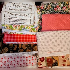 Vintage Quilted Fabric Lot~9 Assorted Prints~Over 15+ Sq.Yds.~Cottagecore Farm